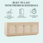 Walker Edison 70 Inch Coastal Oak Sideboard Buffet