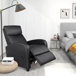 Massage Recliner Chair with Lumbar Support, Black
