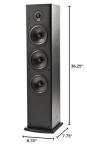 Polk Audio T50 Floor Standing Tower Speaker - Black