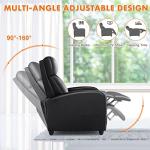 Massage Recliner Chair with Lumbar Support, Black