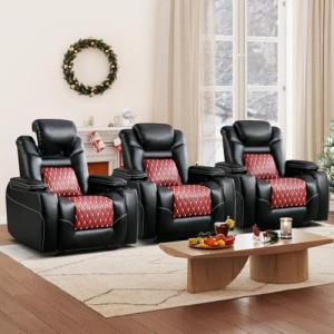 ANJ Electric Recliner Chair Set with USB Ports