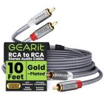 10FT Shielded RCA Stereo Audio Cable