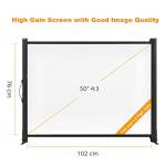 50-Inch Portable Projector Screen with Stand