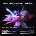 Smart Mini Projector with WiFi and 1080P Native Resolution