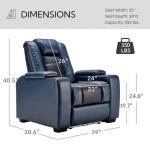 ANJ Power Recliner Chairs Set with LED Lighting