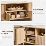 OKD 70" Modern TV Stand with Faux Marble Top