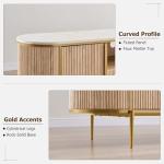 OKD 70" Modern TV Stand with Faux Marble Top