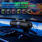 BESTISAN Bluetooth Gaming Soundbar with RGB Lights