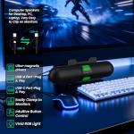 BESTISAN Bluetooth Gaming Soundbar with RGB Lights