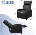Furniwell Adjustable PU Leather Recliner Chair
