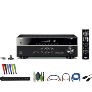 Yamaha RX-V385 5.1 Surround Sound AV Receiver Bundle