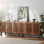 Farmhouse TV Stand for 100-inch TVs with Storage