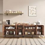 Farmhouse TV Stand for 100-inch TVs with Storage