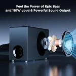 Vibeadio 110W Powerful Sound Bar with Subwoofer