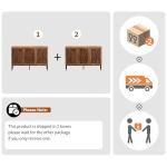 Farmhouse TV Stand for 100-inch TVs with Storage