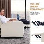 Beige Push Back Recliner Chair for Home Theater