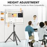 Adjustable Tripod TV Stand for 23-75 Inch TVs