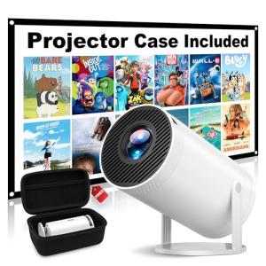 Portable 1080P Mini Projector with Carrying Case