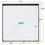 120" HD Manual Projector Screen for Home Theater