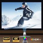 Portable 1080P Mini Projector with Carrying Case