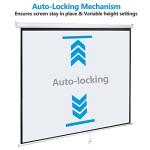 120" HD Manual Projector Screen for Home Theater