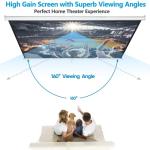 120" HD Manual Projector Screen for Home Theater
