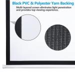 120" HD Manual Projector Screen for Home Theater