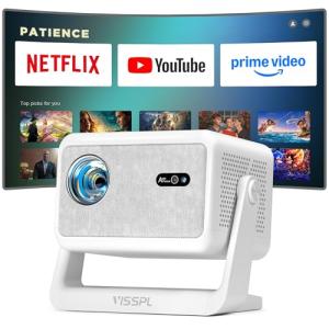 4K Smart Projector with WiFi, Bluetooth, and Stand