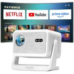 4K Smart Projector with WiFi, Bluetooth, and Stand