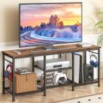 YGEOMER Rustic Brown TV Stand for 55" TVs
