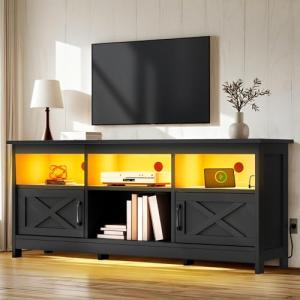 YITAHOME 65 Inch TV Stand with Storage & LED Light