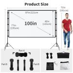 TOWOND 100-inch Portable Projector Screen with Stand
