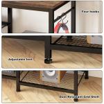 YGEOMER Rustic Brown TV Stand for 55" TVs