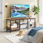 YGEOMER Rustic Brown TV Stand for 55" TVs