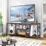 YGEOMER Rustic Brown TV Stand for 55" TVs