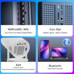 GEOYEAO 2.1 Channel Soundbar with Subwoofer