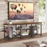 YGEOMER Rustic Brown TV Stand for 55" TVs