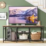 YGEOMER Rustic Brown TV Stand for 55" TVs