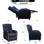 VITESSE Racing Style Gaming Recliner Chair, Blue