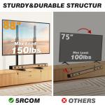Adjustable Universal Table Top TV Stand for 35-88 Inch TVs