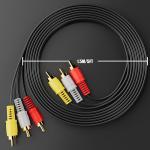 Eanetf 3RCA Gold Plated Audio Video Cable