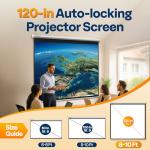 VIVOHOME 120-Inch HD 4K Pull Down Screen