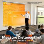 VIVOHOME 120-Inch HD 4K Pull Down Screen