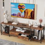 Rustic Brown TV Stand for 65-75 Inch TVs