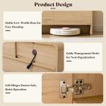 AMERLIFE 70" Modern TV Stand with Storage Cabinets