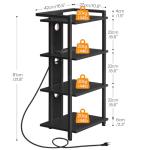HOOBRO 4-Tier Media Stand with LED and Charging