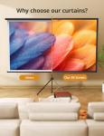 100" 4K HD Projector Screen with Stand