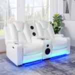 Naomi Home Chicago Motion Loveseat with LED Lights