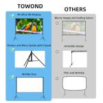 TOWOND 120" Outdoor Projector Screen with Stand