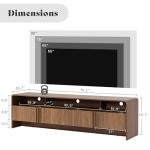 AMERLIFE Modern 70" Fluted TV Stand with Storage